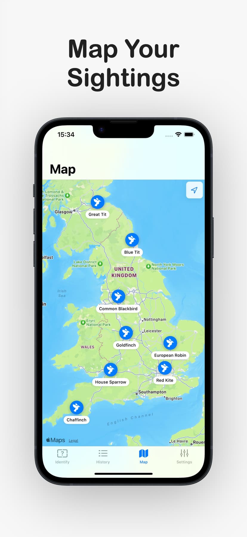 BirdSnap app offline access and settings